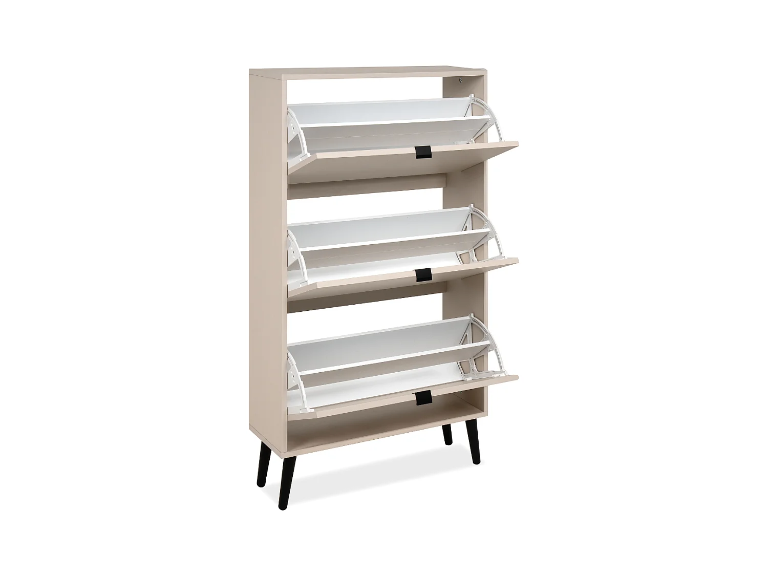 Armoire à chaussures 3 abattants et 2 compartiments par abattant L70cm - VIGO