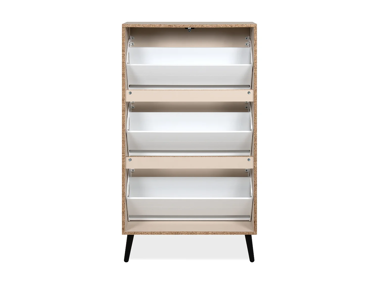 Meuble à chaussures 3 abattants et 2 compartiments par abattant L70cm - VIGO