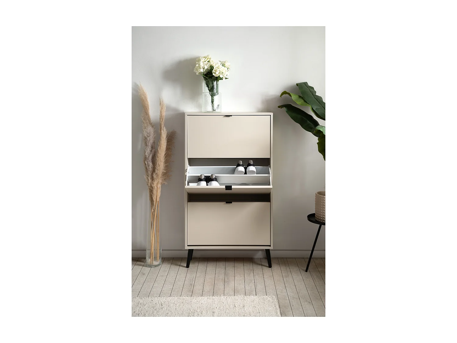 Meuble à chaussures 3 abattants et 2 compartiments par abattant L70cm - VIGO