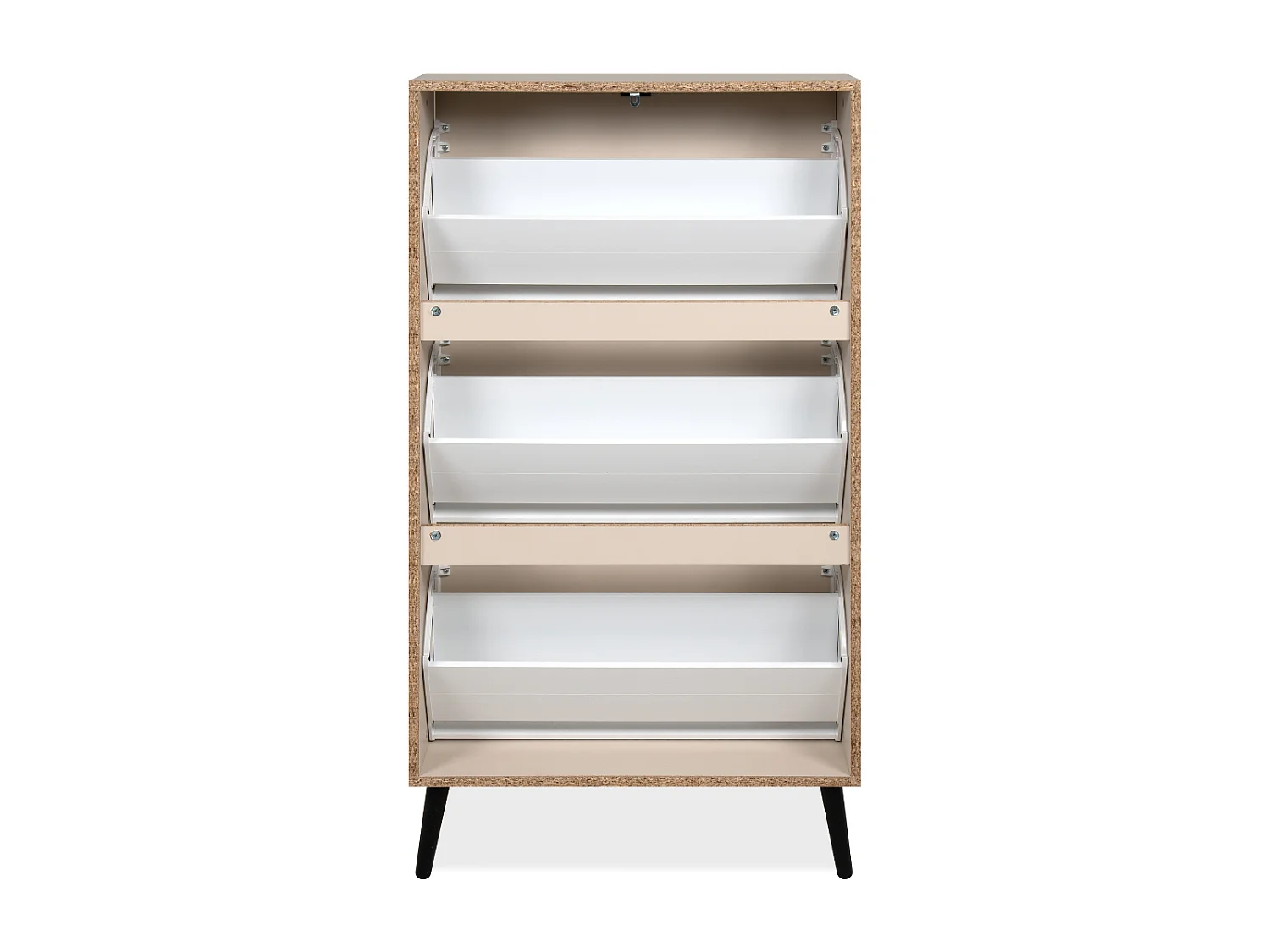 Meuble à chaussures 3 abattants et 2 compartiments par abattant L70cm - VIGO