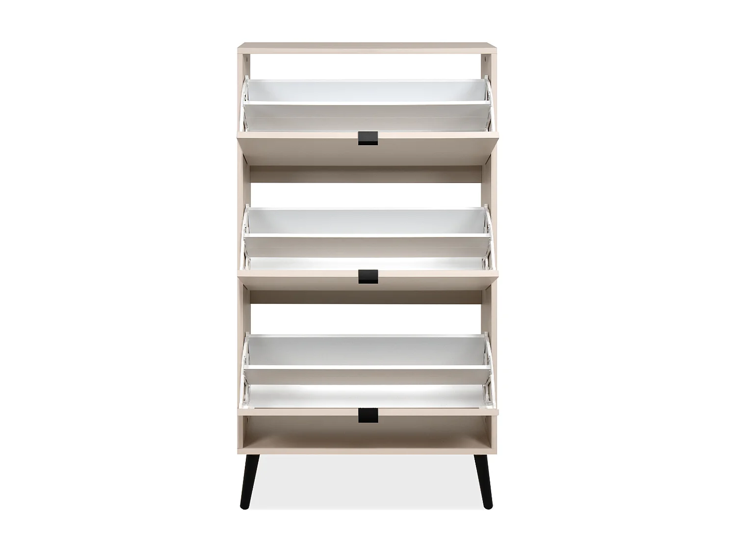 Meuble à chaussures 3 abattants et 2 compartiments par abattant L70cm - VIGO