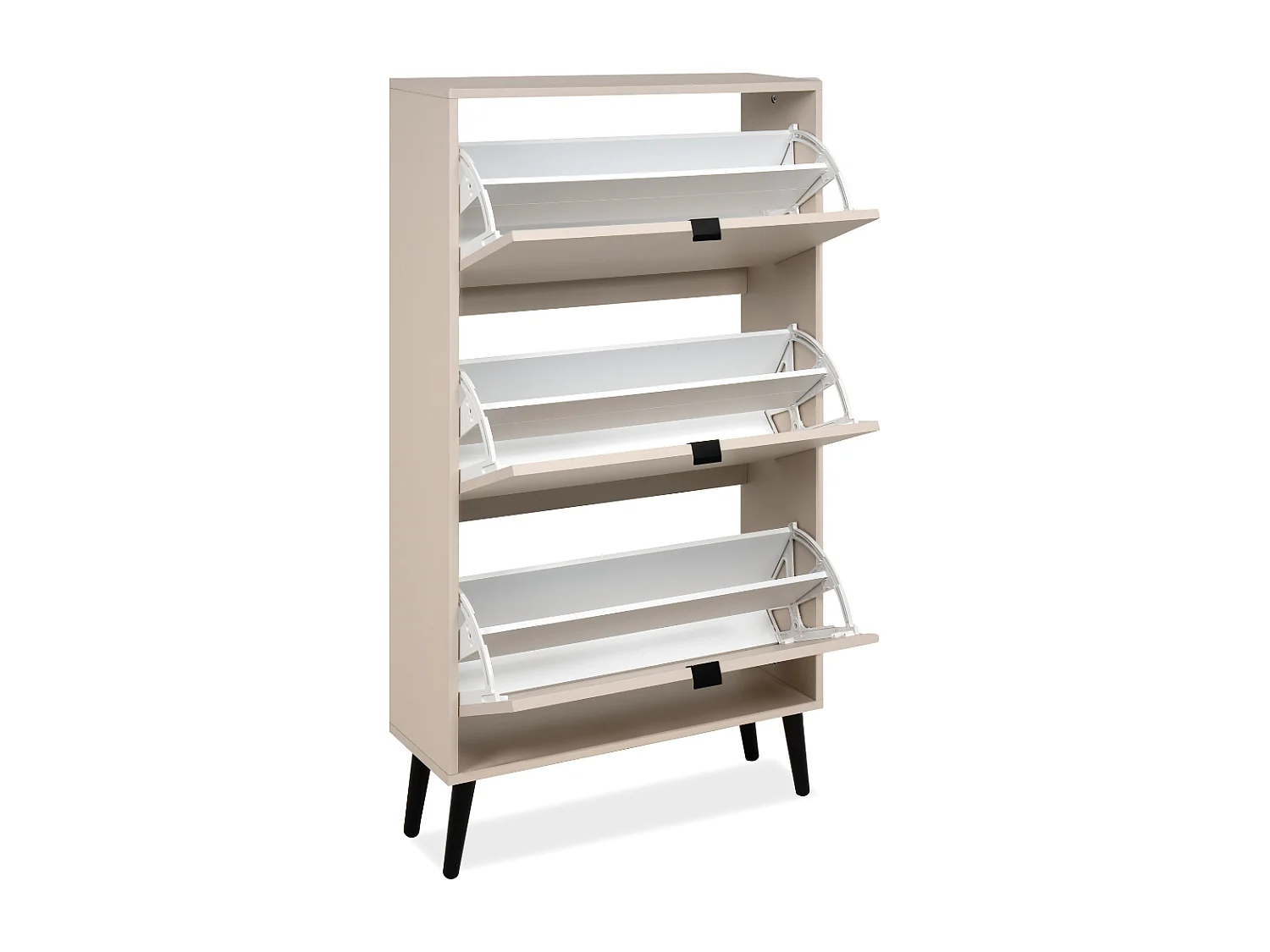 Meuble à chaussures 3 abattants et 2 compartiments par abattant L70cm - VIGO