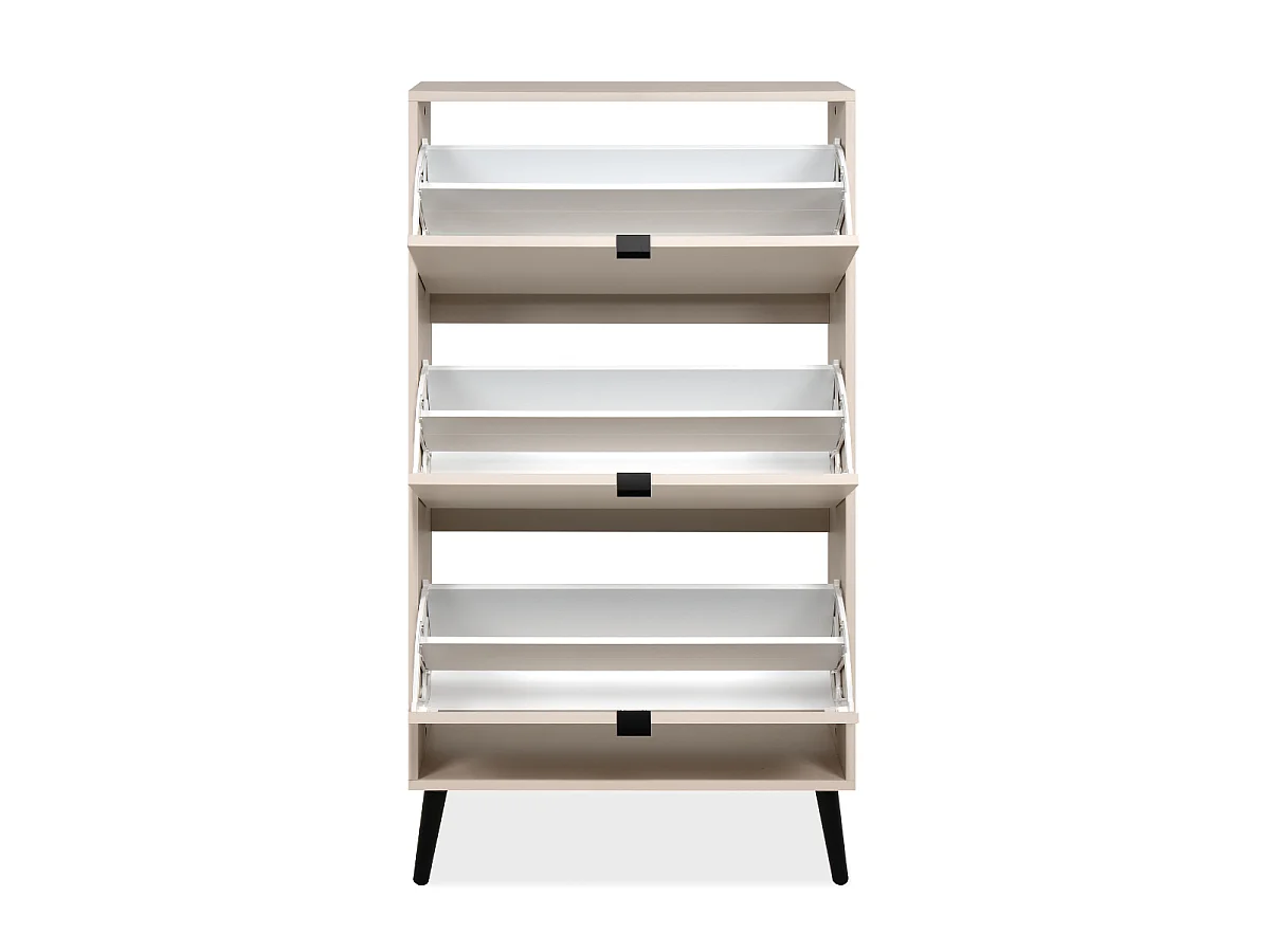 Schuhschrank mit 3 Klappen und je 2 Fächern pro Klappe, 70 cm – VIGO