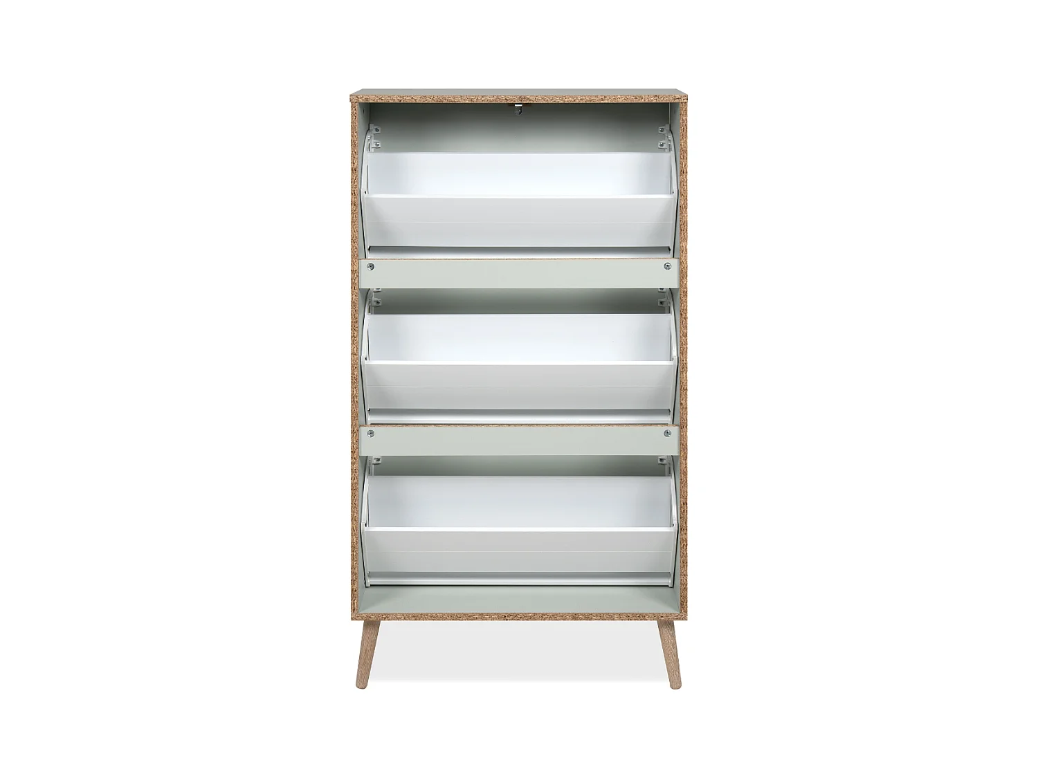 Armoire à chaussures 3 abattants et 2 compartiments par abattant L70cm - VIGO