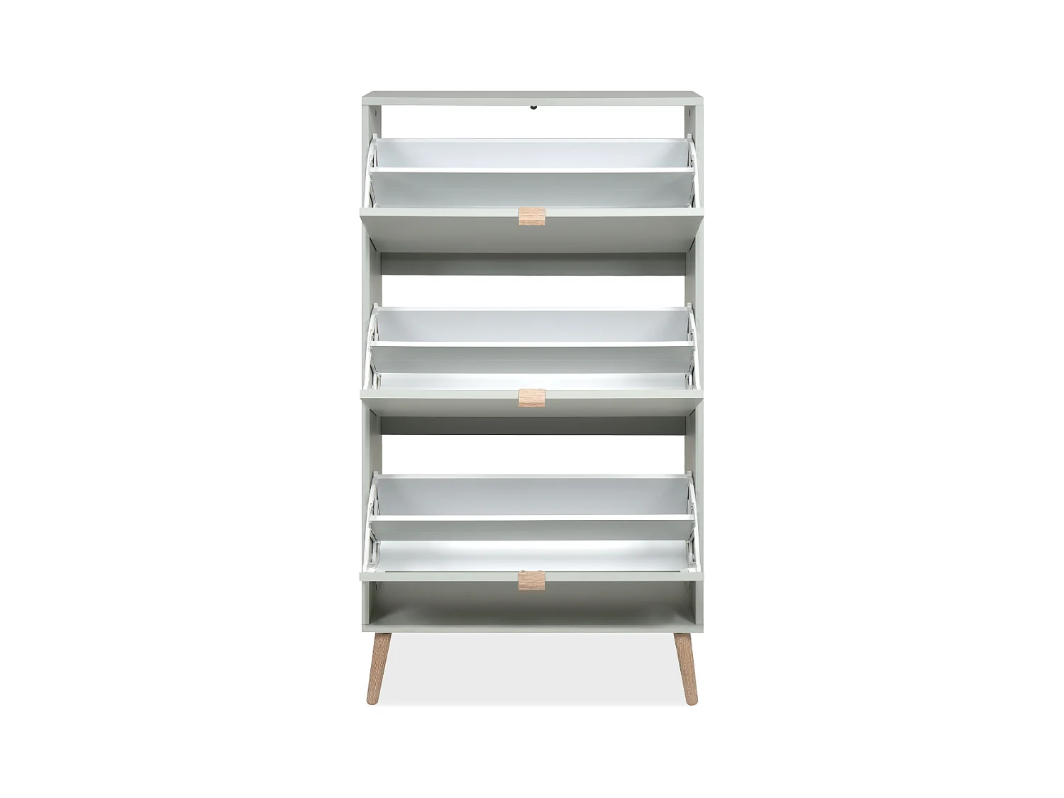 Armoire à chaussures 3 abattants et 2 compartiments par abattant L70cm - VIGO