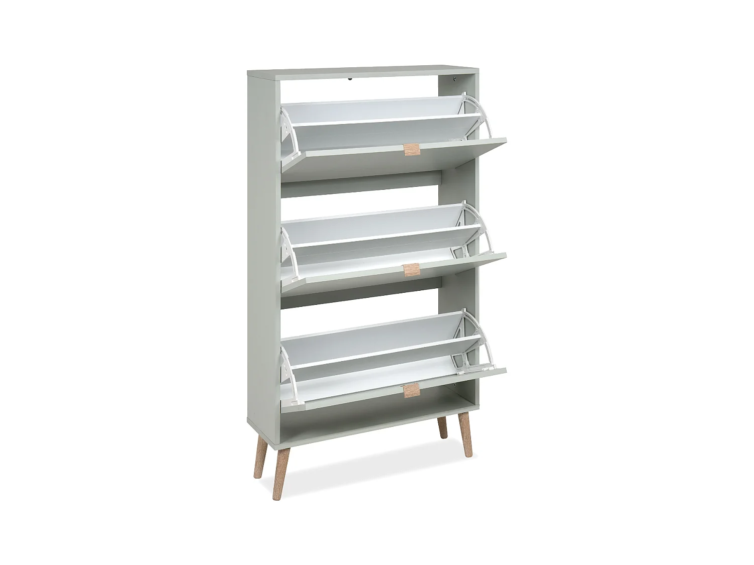 Armoire à chaussures 3 abattants et 2 compartiments par abattant L70cm - VIGO