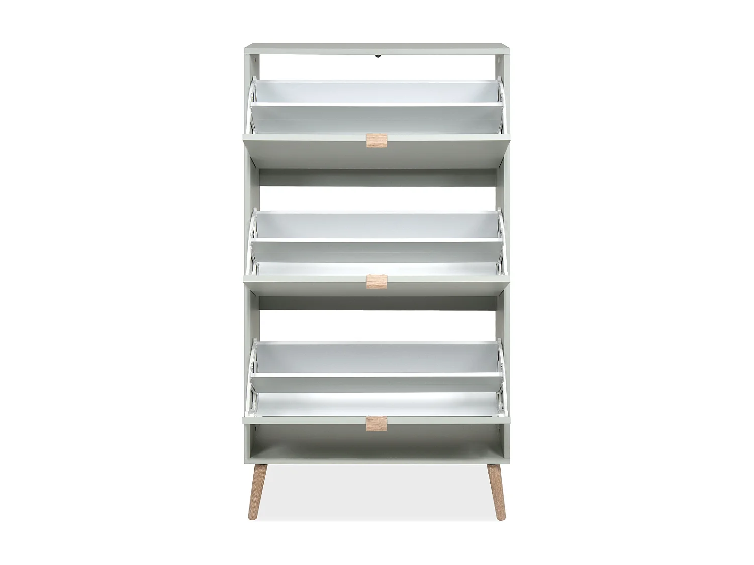 Meuble à chaussures 3 abattants et 2 compartiments par abattant L70cm - VIGO