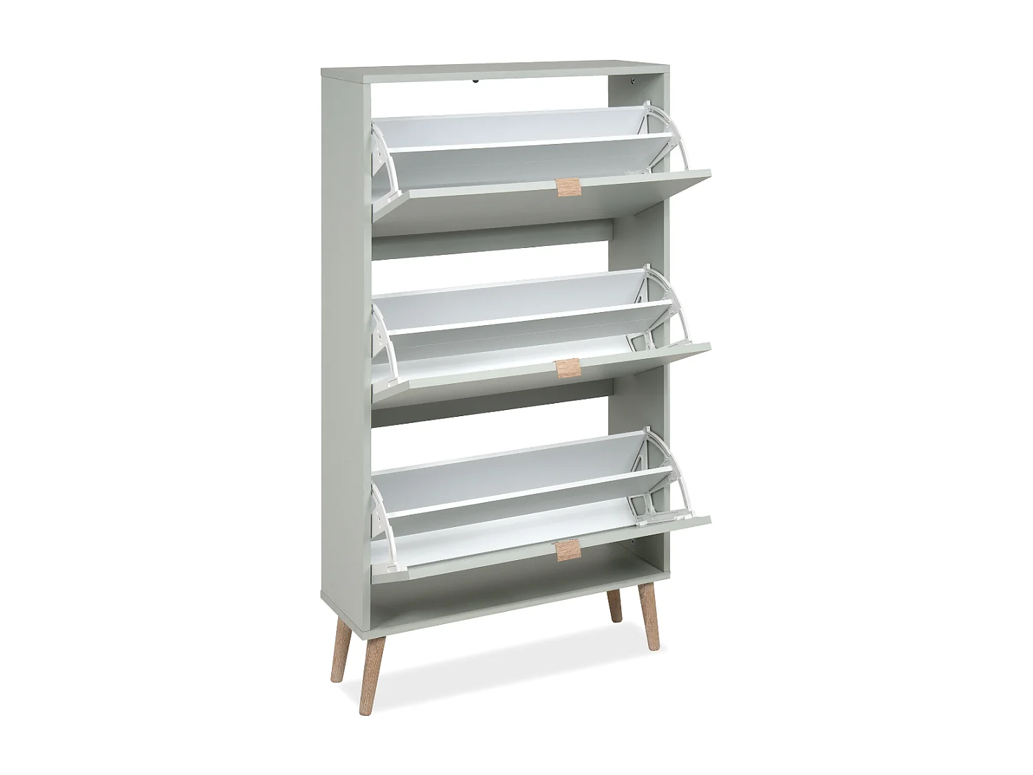 Meuble à chaussures 3 abattants et 2 compartiments par abattant L70cm - VIGO