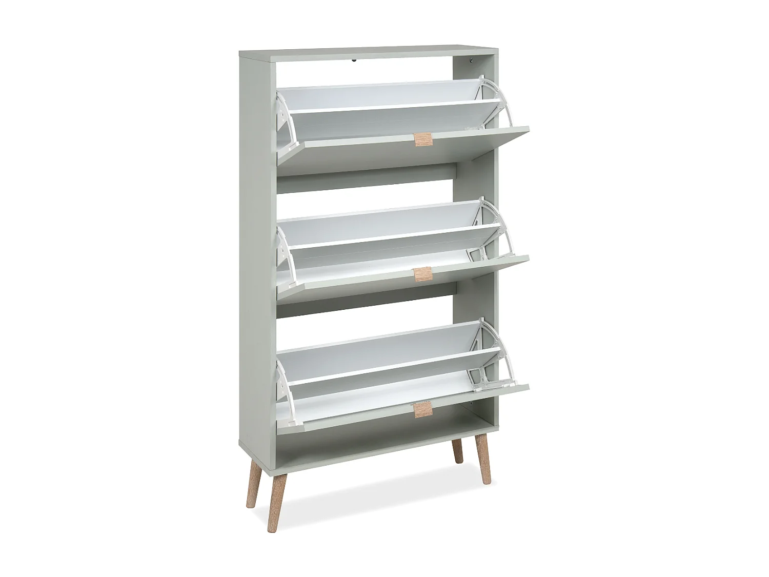 Meuble à chaussures 3 abattants et 2 compartiments par abattant L70cm - VIGO