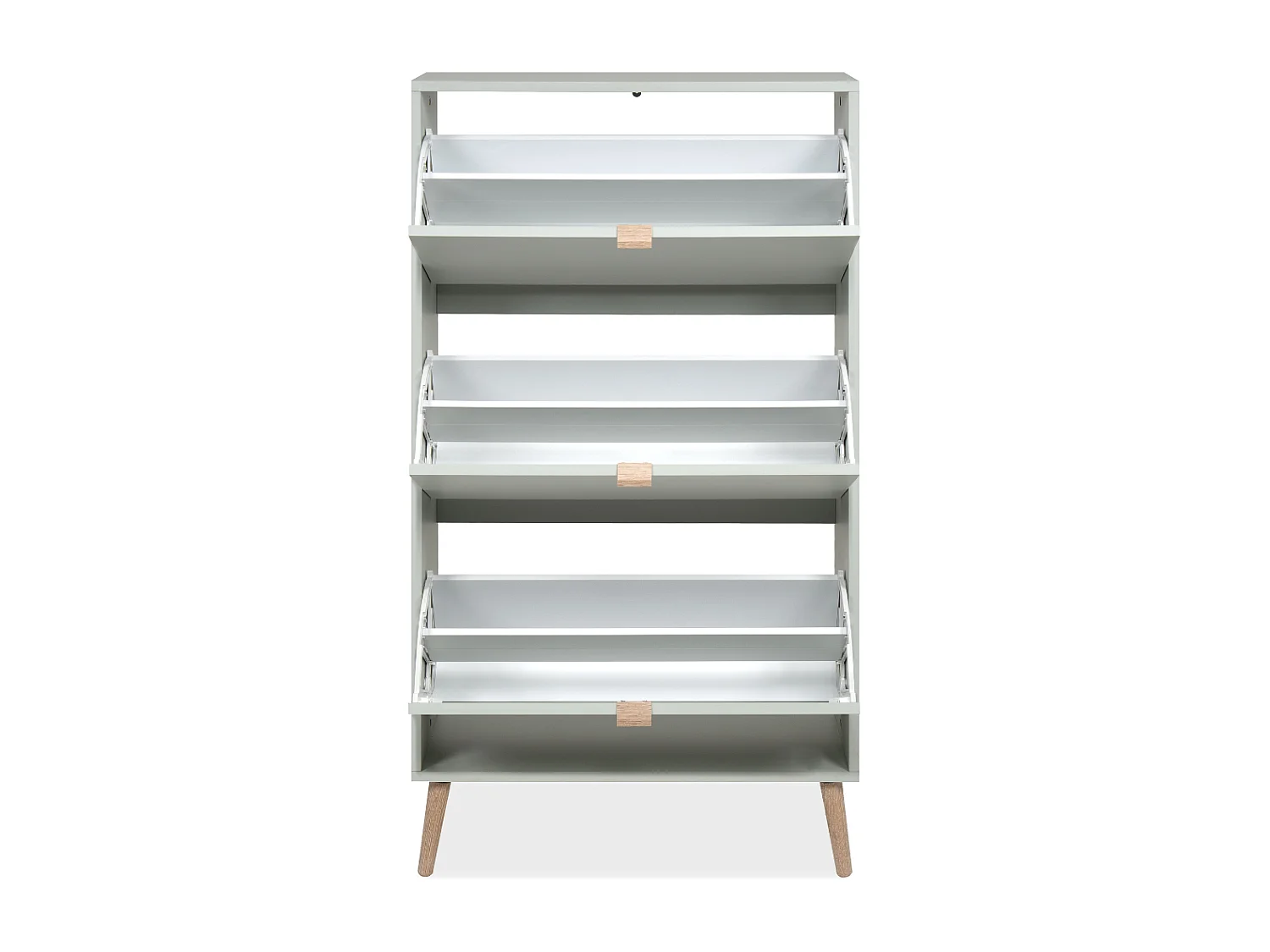 Meuble à chaussures 3 abattants et 2 compartiments par abattant L70cm - VIGO