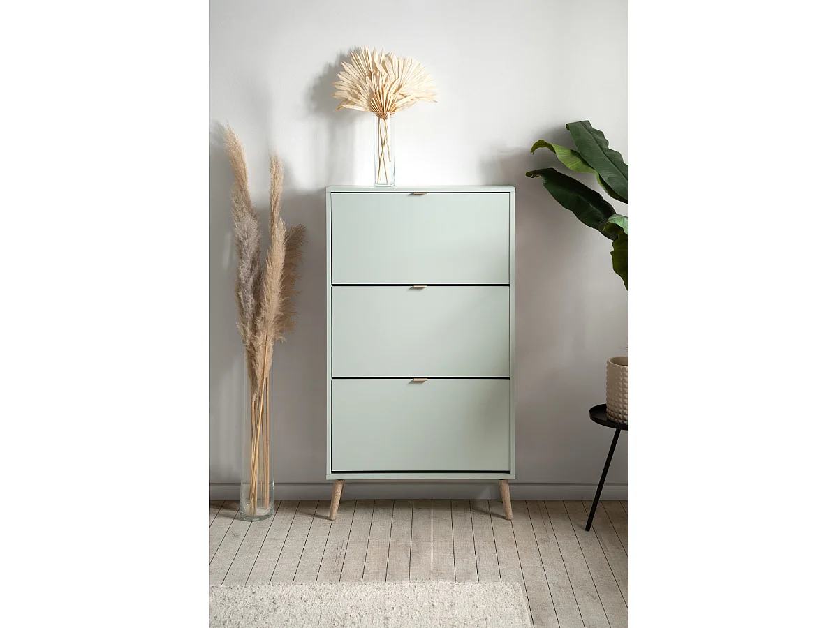 Schuhschrank mit 3 Klappen und je 2 Fächern pro Klappe, 70 cm – VIGO