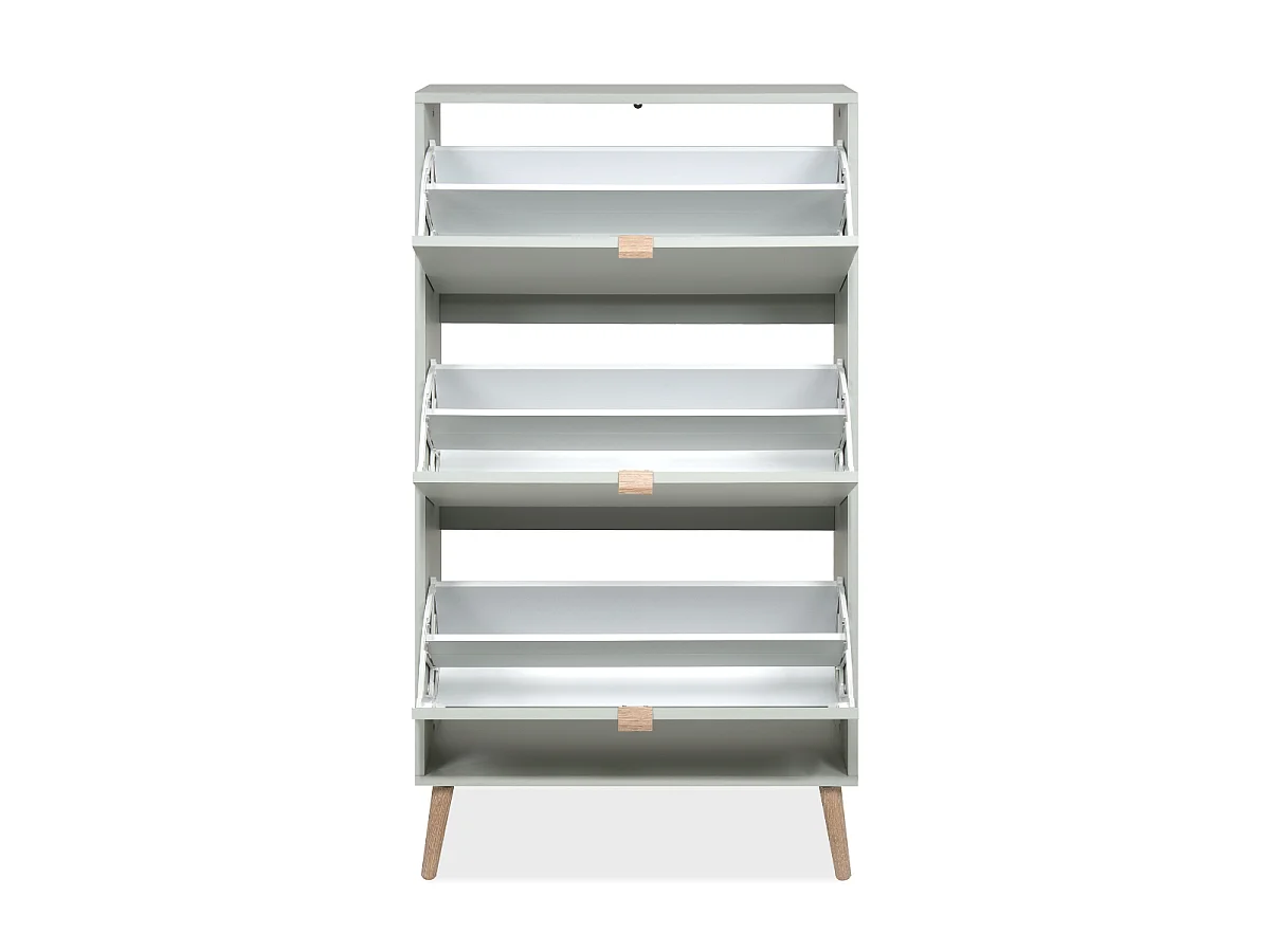 Schuhschrank mit 3 Klappen und je 2 Fächern pro Klappe, 70 cm – VIGO