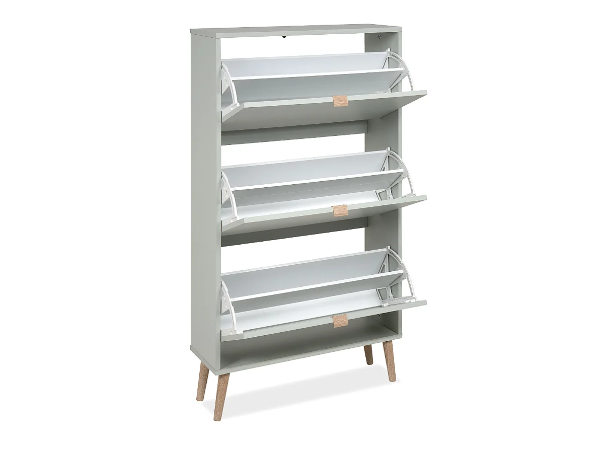 Schuhschrank mit 3 Klappen und je 2 Fächern pro Klappe, 70 cm – VIGO