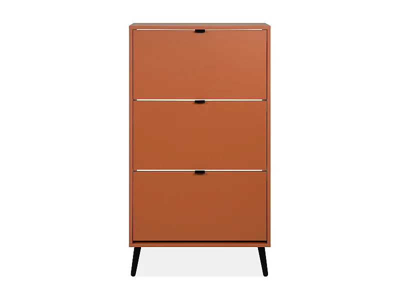 Armoire à chaussures 3 abattants et 2 compartiments par abattant L70cm - VIGO