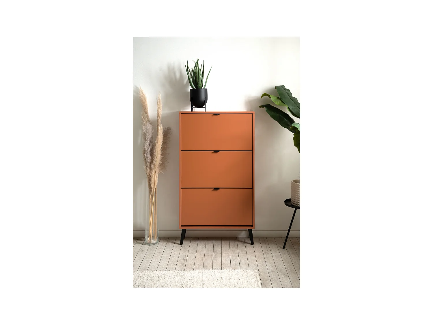 Armoire à chaussures 3 abattants et 2 compartiments par abattant L70cm - VIGO