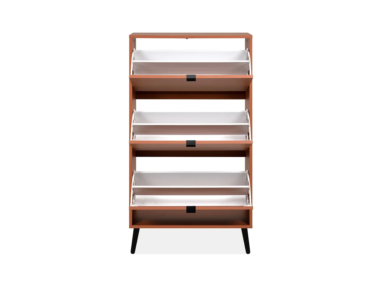 Armoire à chaussures 3 abattants et 2 compartiments par abattant L70cm - VIGO