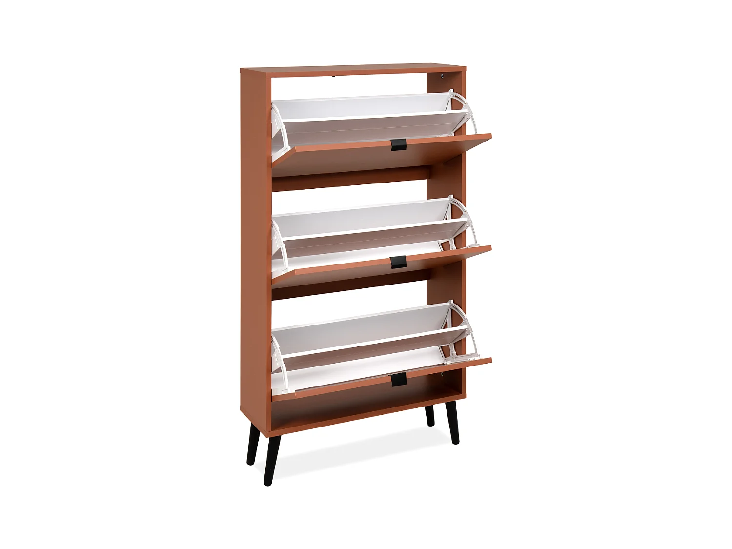 Armoire à chaussures 3 abattants et 2 compartiments par abattant L70cm - VIGO