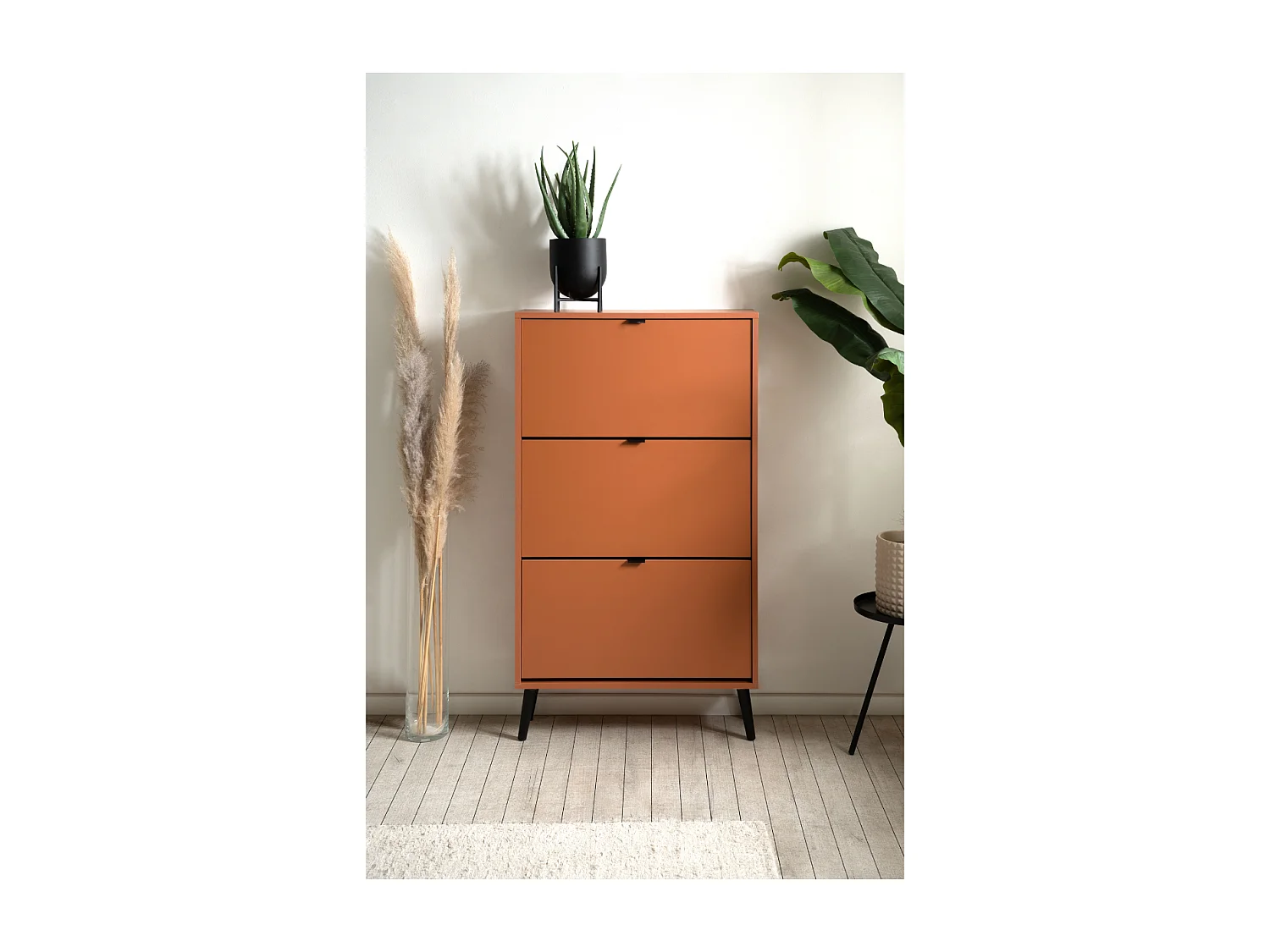 Meuble à chaussures 3 abattants et 2 compartiments par abattant L70cm - VIGO