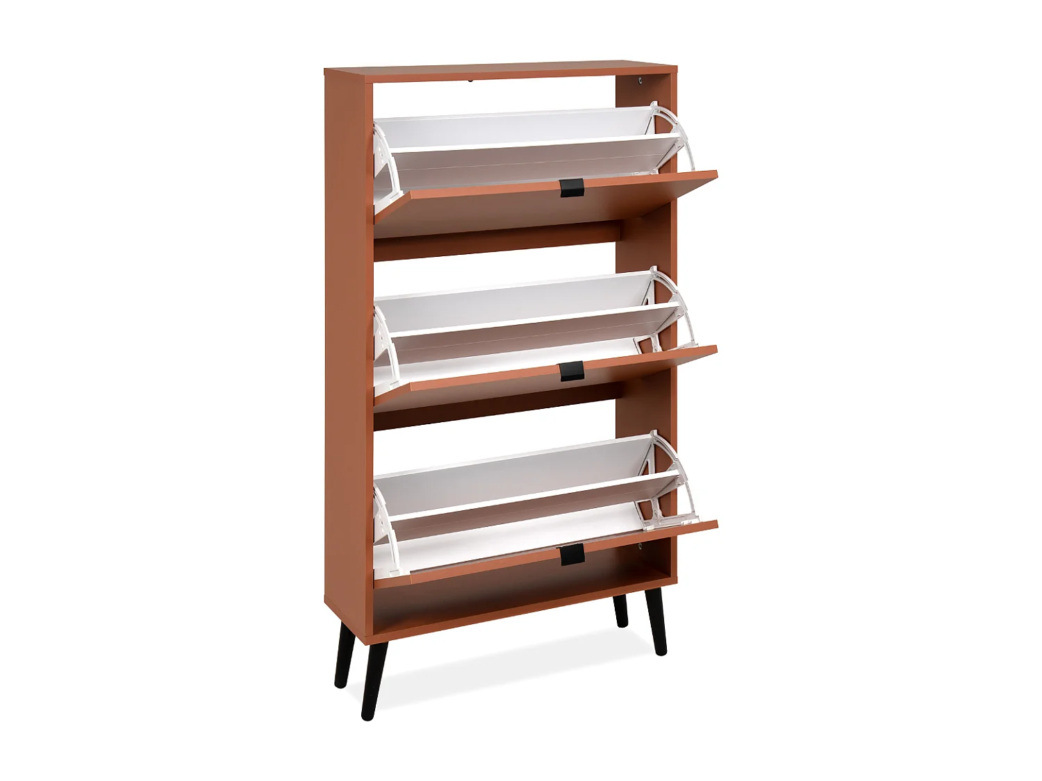 Meuble à chaussures 3 abattants et 2 compartiments par abattant L70cm - VIGO