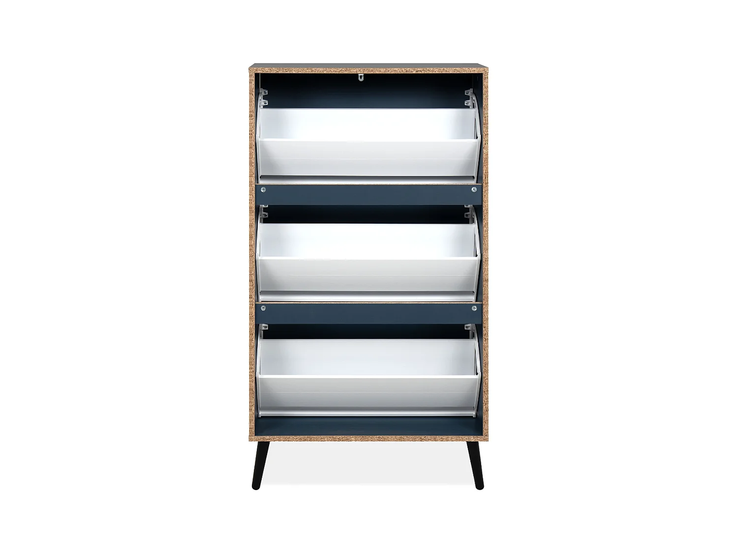 Armoire à chaussures 3 abattants et 2 compartiments par abattant L70cm - VIGO