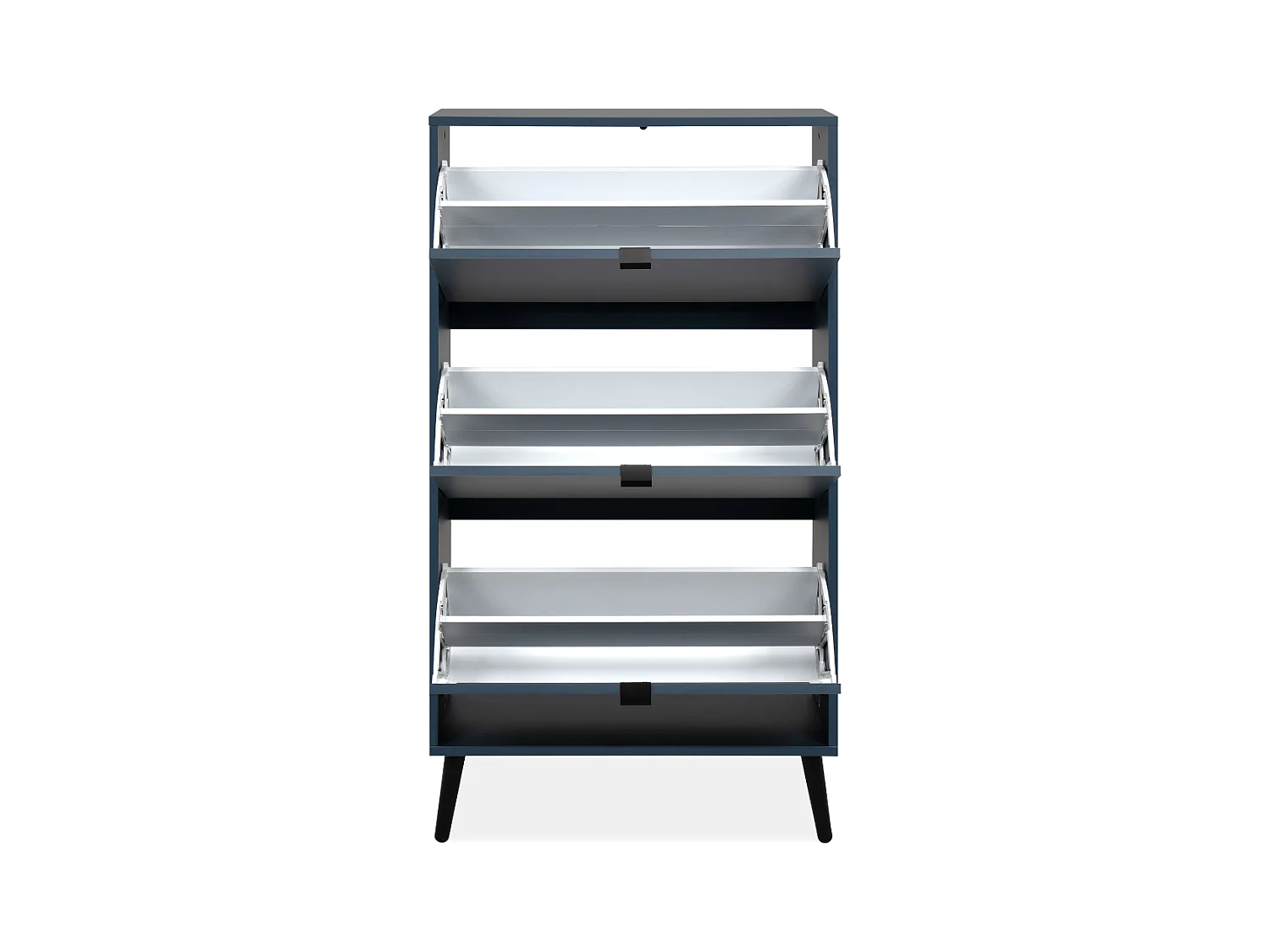 Armoire à chaussures 3 abattants et 2 compartiments par abattant L70cm - VIGO