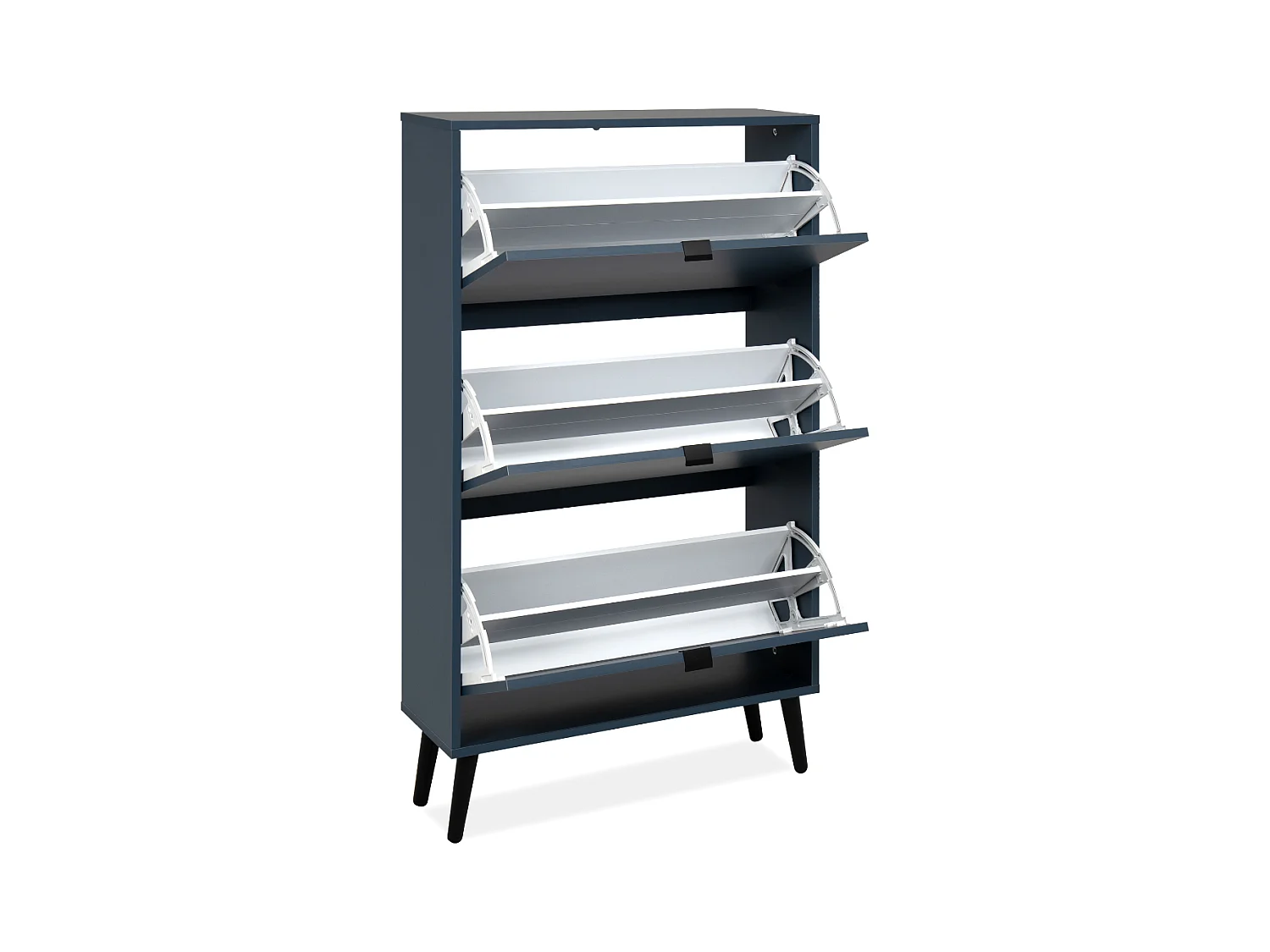 Armoire à chaussures 3 abattants et 2 compartiments par abattant L70cm - VIGO