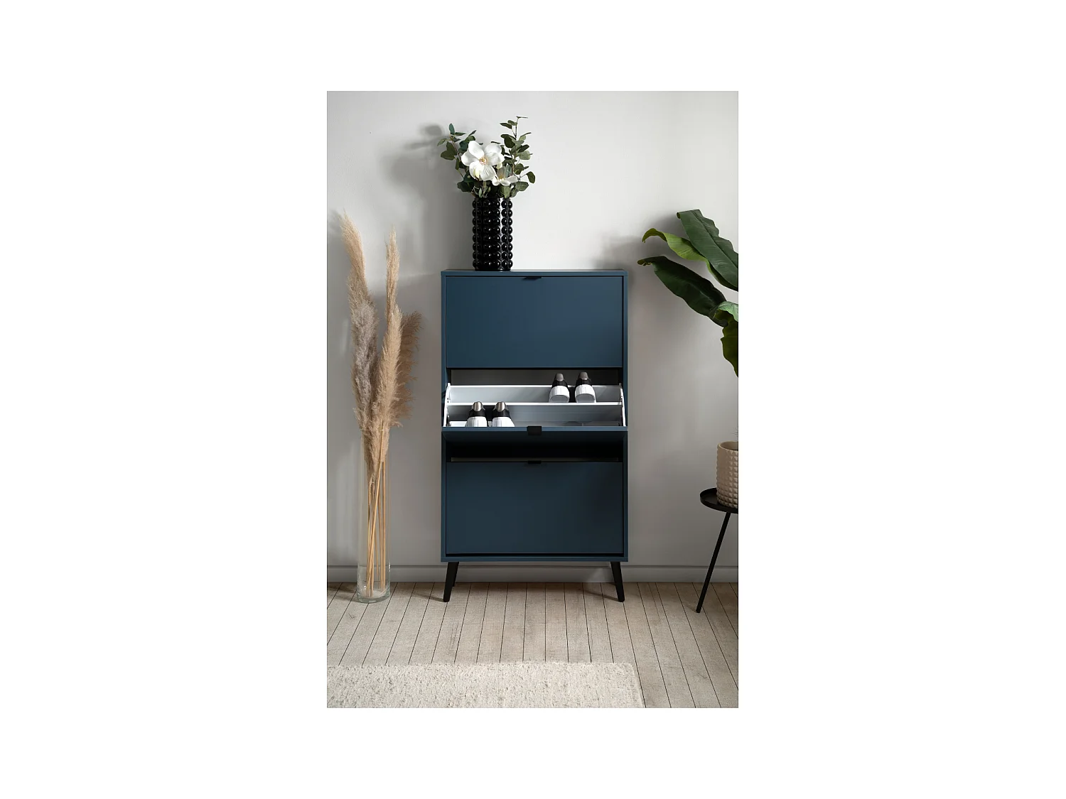 Armoire à chaussures 3 abattants et 2 compartiments par abattant L70cm - VIGO