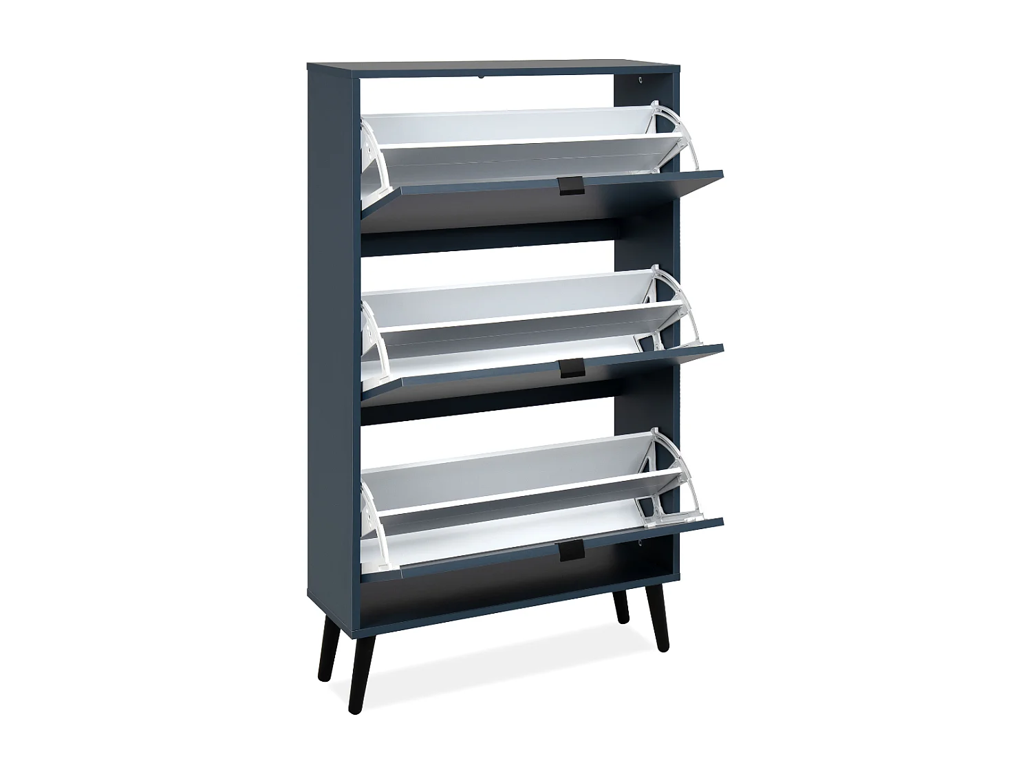 Meuble à chaussures 3 abattants et 2 compartiments par abattant L70cm - VIGO