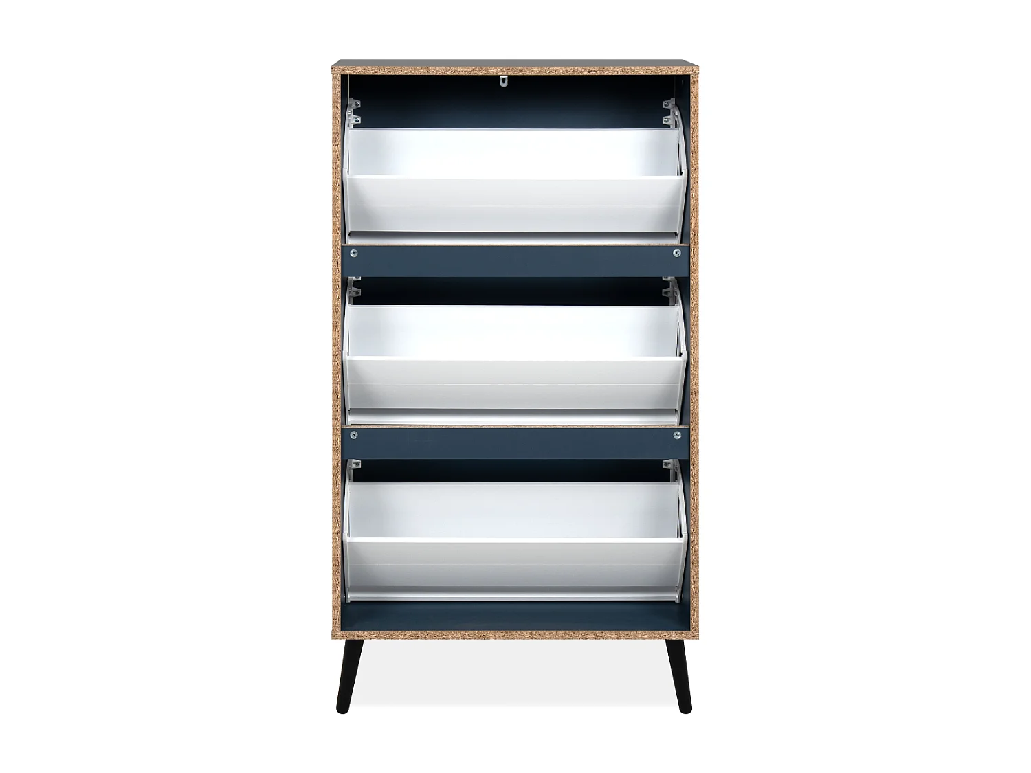 Meuble à chaussures 3 abattants et 2 compartiments par abattant L70cm - VIGO