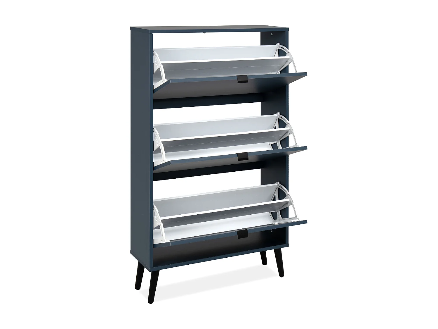 Meuble à chaussures 3 abattants et 2 compartiments par abattant L70cm - VIGO