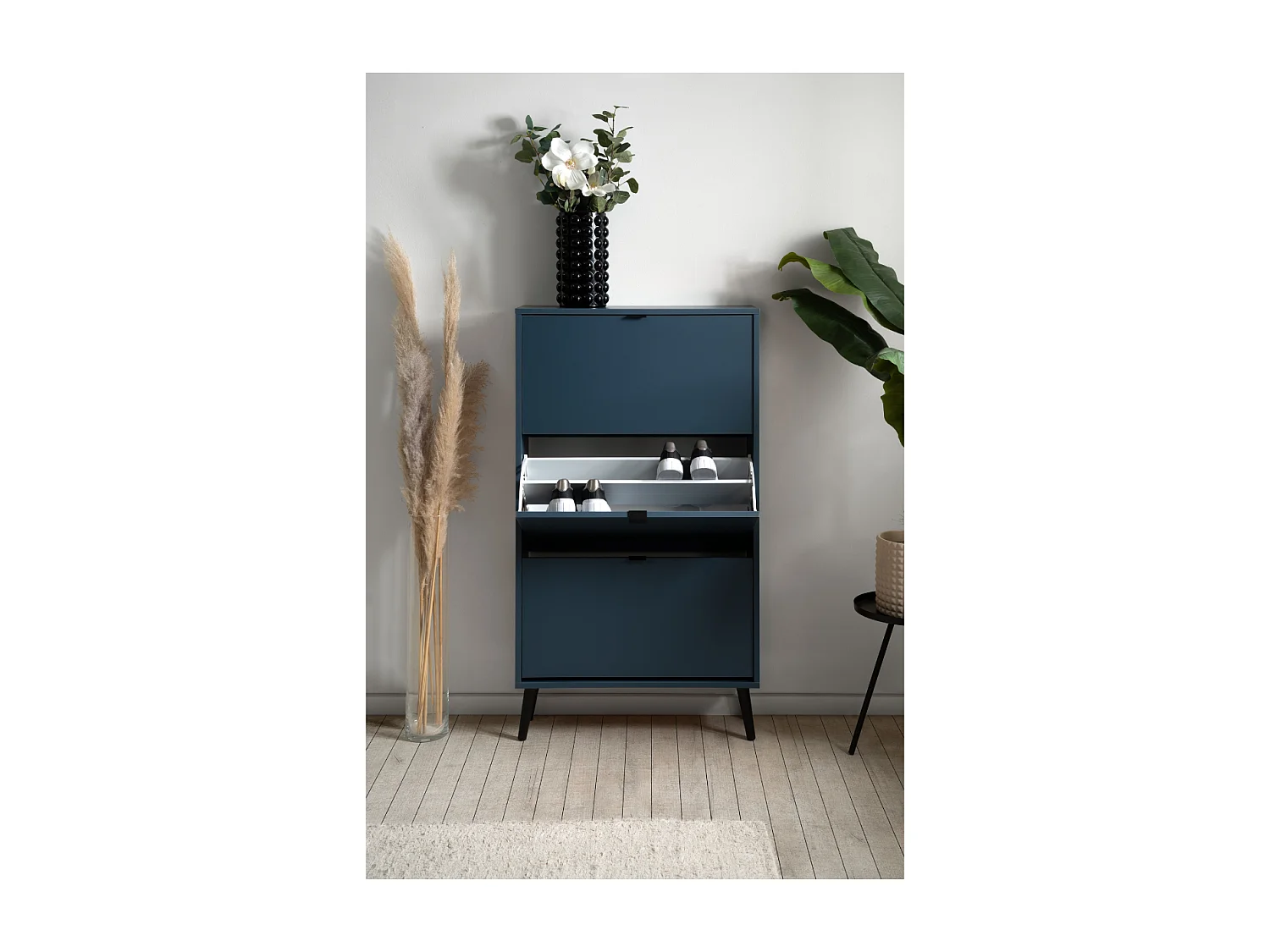 Meuble à chaussures 3 abattants et 2 compartiments par abattant L70cm - VIGO