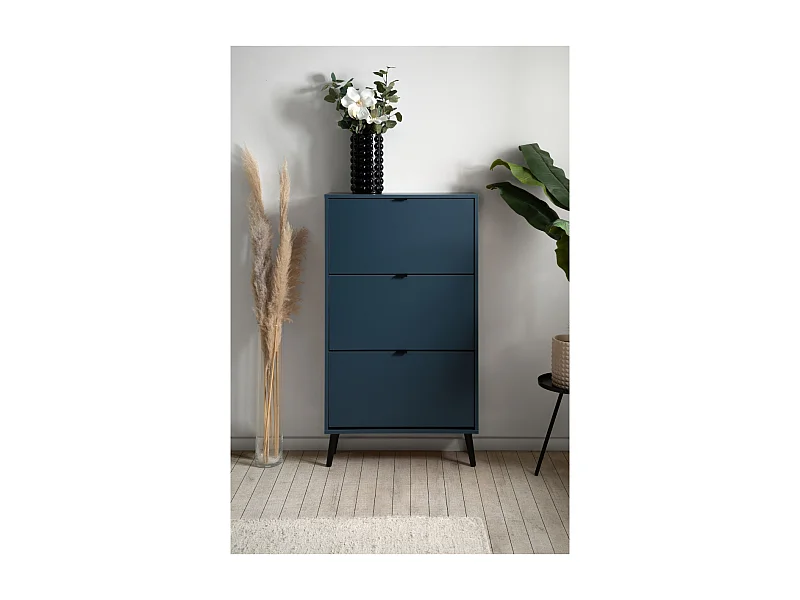 Meuble à chaussures 3 abattants et 2 compartiments par abattant L70cm - VIGO