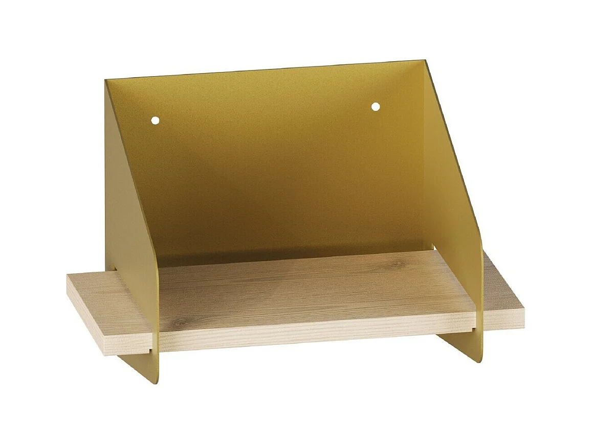 Etagère murale avec tablette en pin massif et Métal L30 cm - WREN