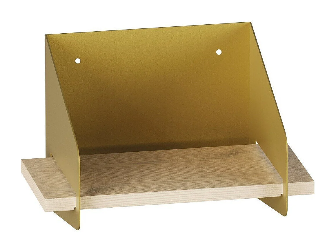 Etagère murale avec tablette en pin massif et Métal L30 cm - WREN