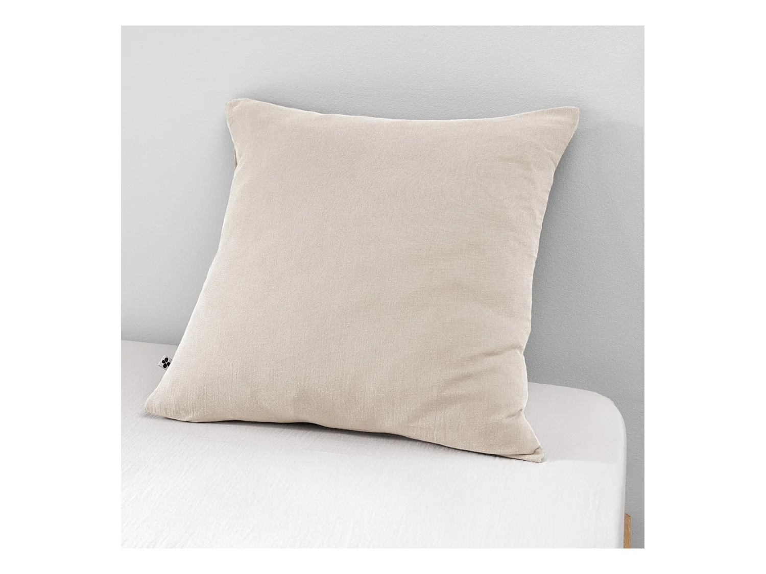Taie d'oreiller double gaze de coton pampa 60x60 cm