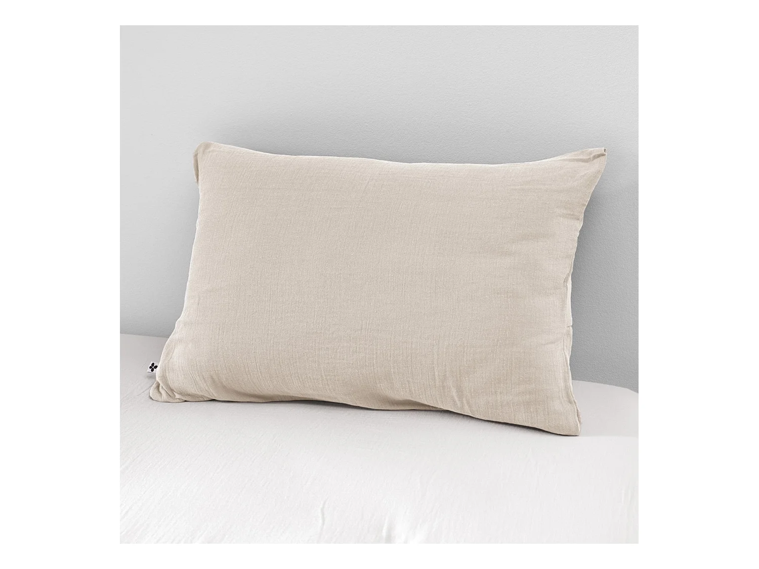 Taie d'oreiller double gaze de coton pampa 50x70 cm