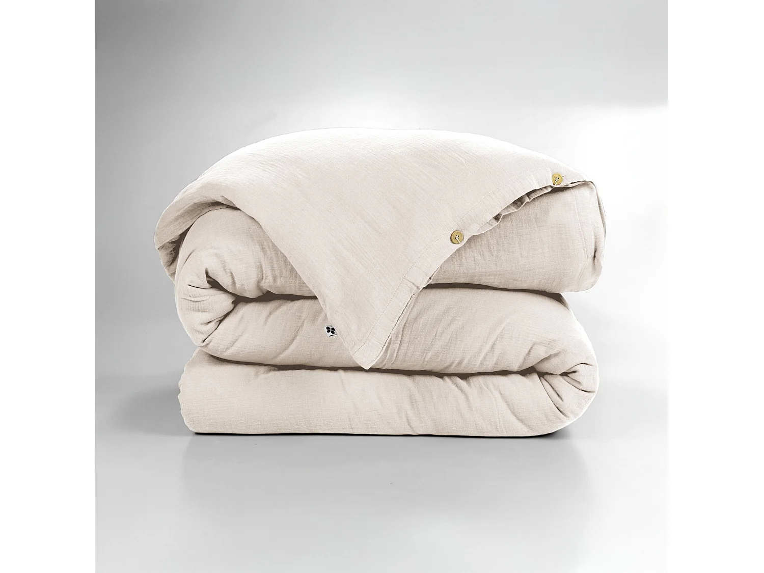 Housse de couette double gaze de coton pampa 260x240 cm