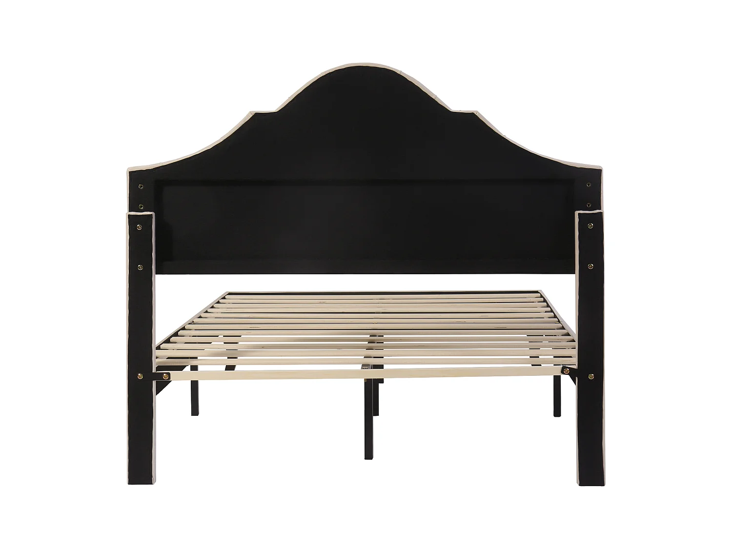 Gestoffeerd bed 140x190cm met lattenbodem en hoofdbord,met verstelbaar hoofdbord