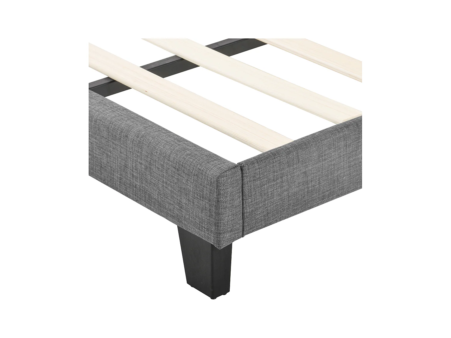 Gepolstertes Doppelbett mit gepolstertem Kopfteil, Doppelbett mit Lattenrost, 140 x 200 cm