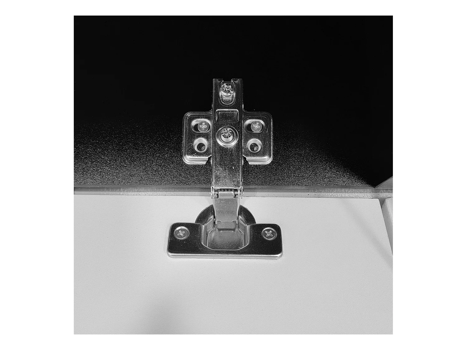 Suporte de TV flutuante, suporte de TV com LED, suporte de TV com 3 portas giratórias, branco + preto