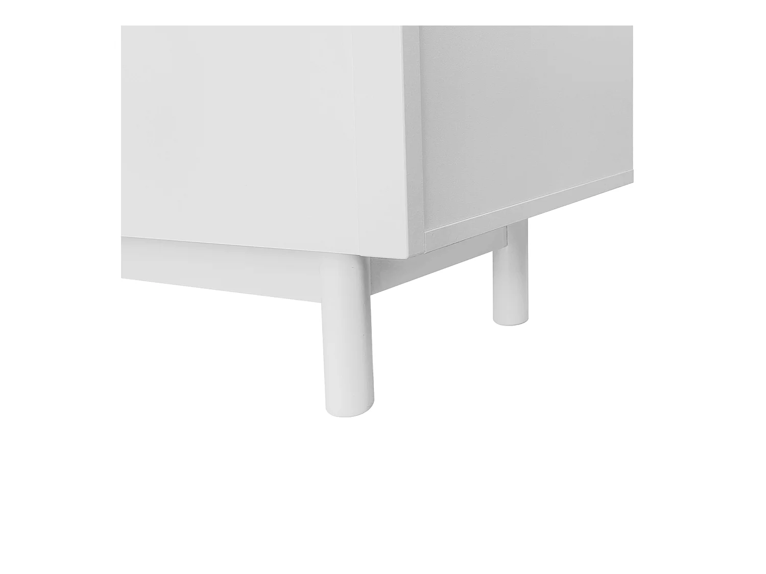 Mueble de TV blanco con 4 puertas y divisores ajustables, 175 x 38 x 56 cm