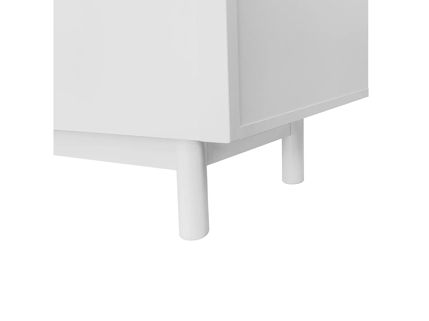 Mobile porta TV bianco con 4 ante, mobile porta TV, mobile contenitore con divisori regolabili, 175x38x56cm