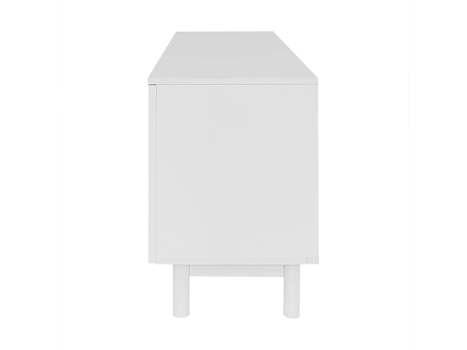 Mobile porta TV bianco con 4 ante, mobile porta TV, mobile contenitore con divisori regolabili, 175x38x56cm