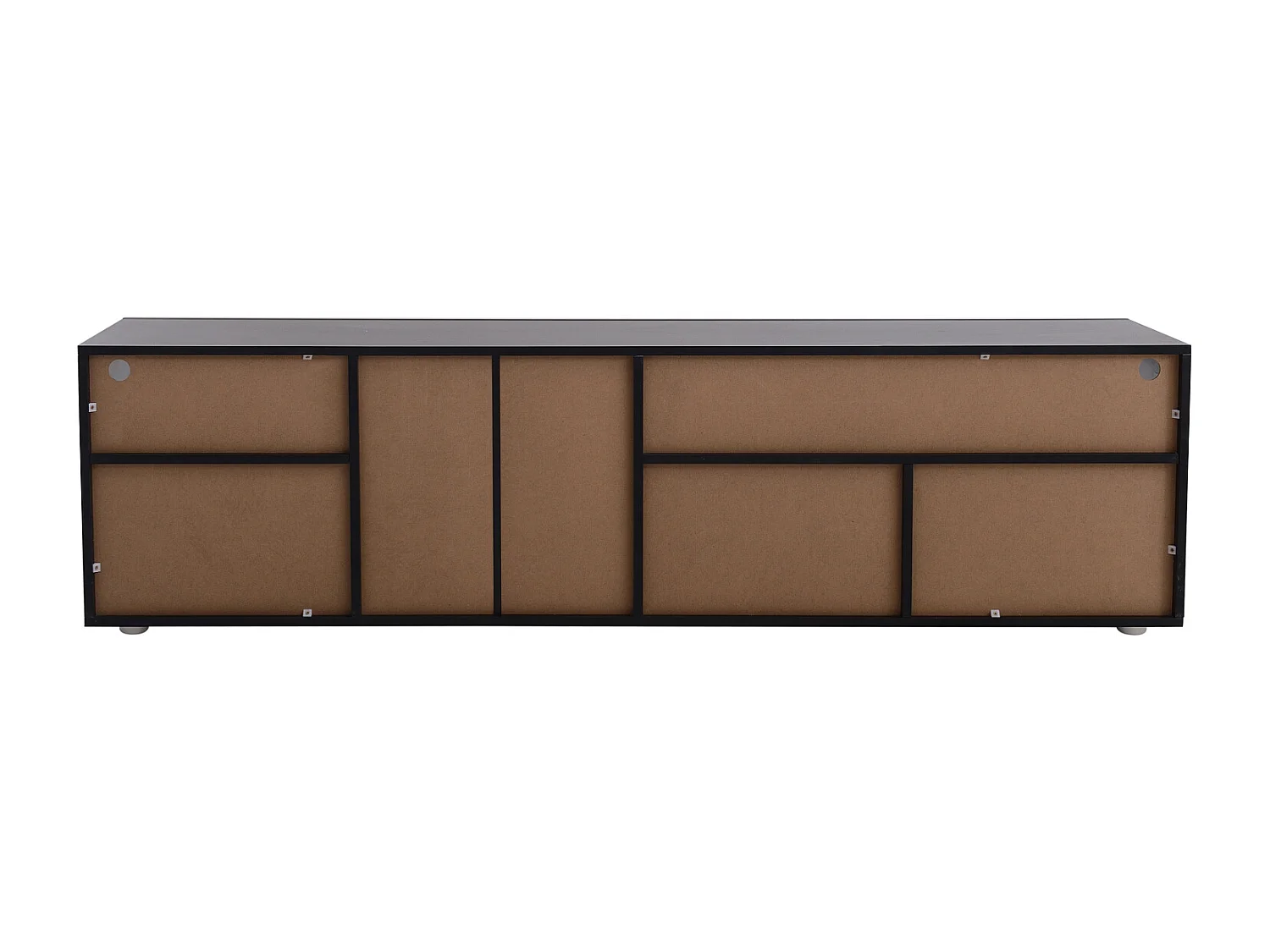 Móvel de TV com armazenamento, 3 portas e 2 prateleiras de vidro, Móvel de TV com LED variável, Preto