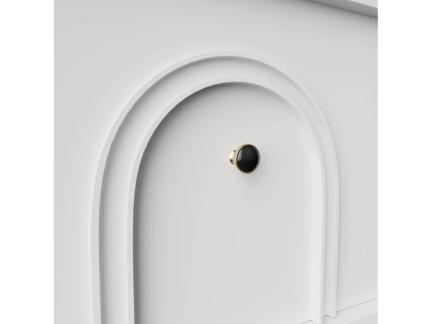 Meuble TV Moderne à 4 Portes - Blanc, 160 cm - Design élégant, charnières à Fermeture Douce