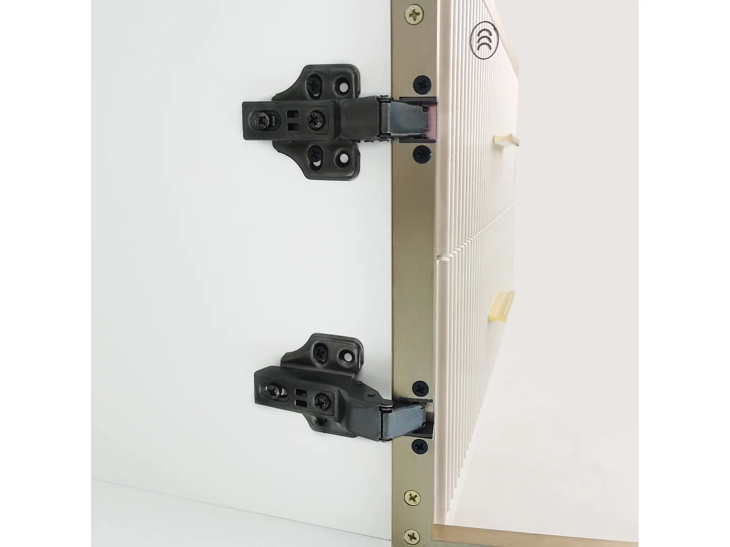 Móvel TV Branco Móvel TV com LED, Cômoda com 4 Gavetas e 2 Portas de Vidro Temperado