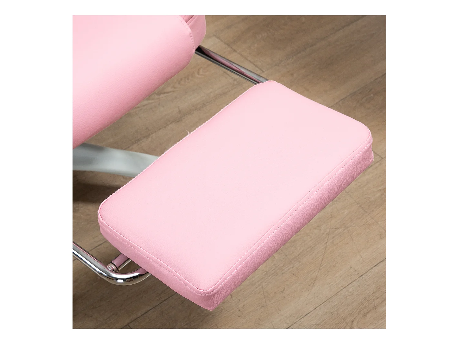 Silla de oficina reclinable con reposapiés, altura ajustable, cuero sintético