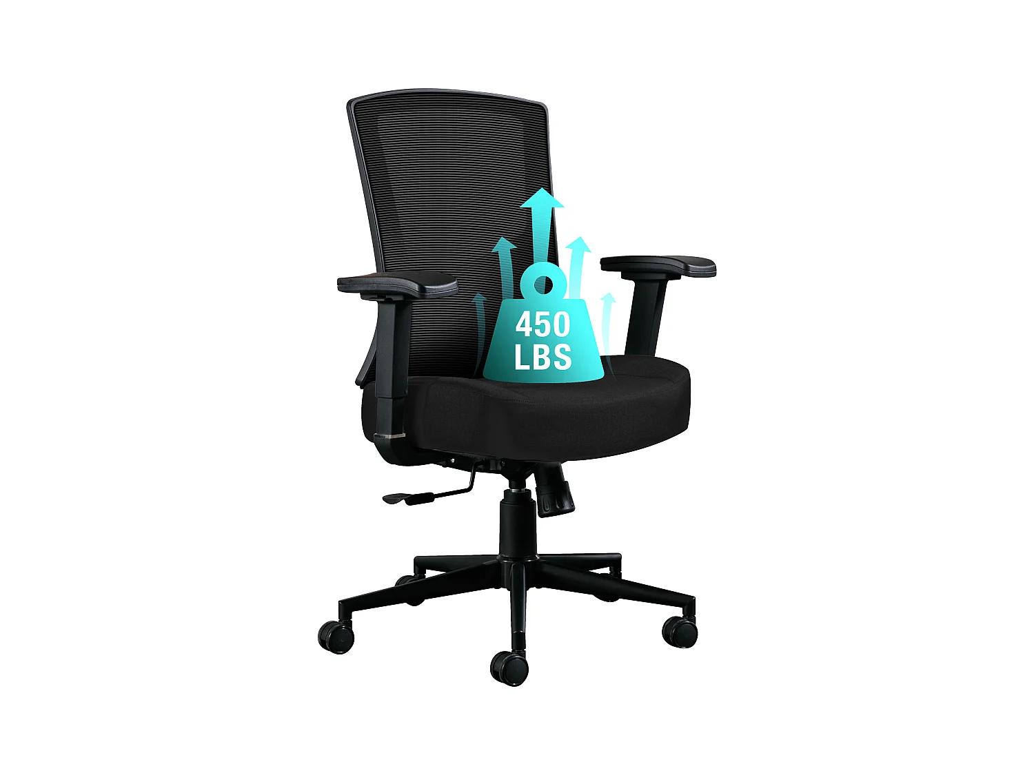 Chaise de bureau ergonomique 200KG,chaise de travail dossier haut,avec soutien lombaire