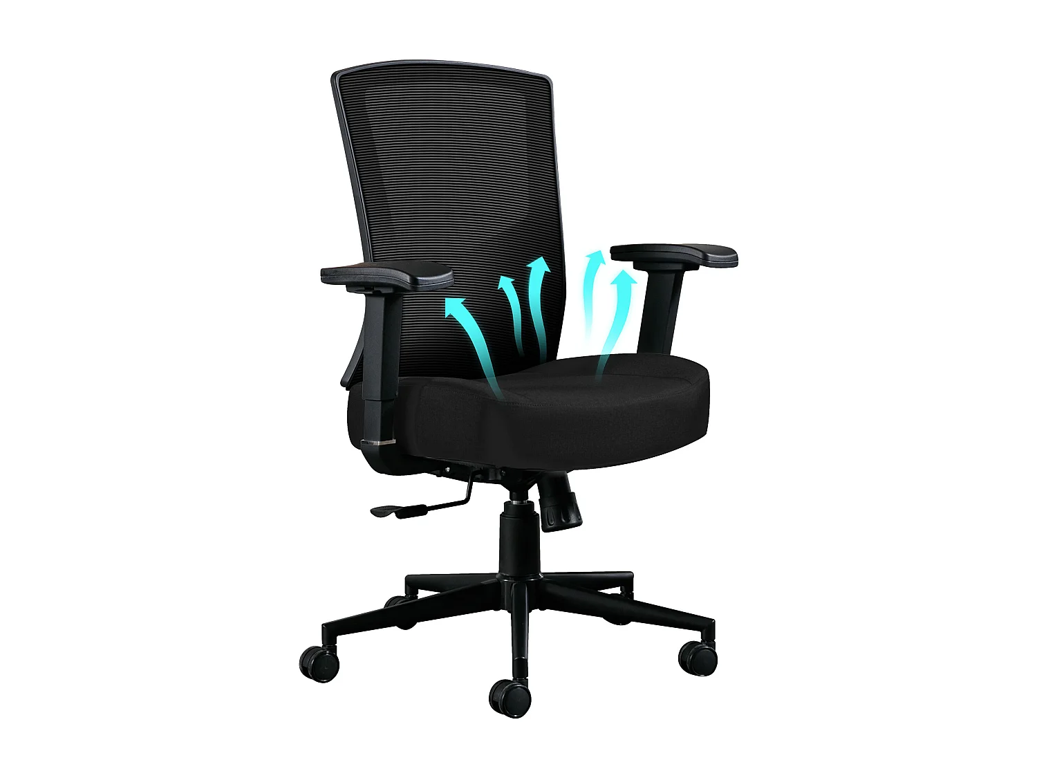 Chaise de bureau ergonomique 200KG,chaise de travail dossier haut,avec soutien lombaire