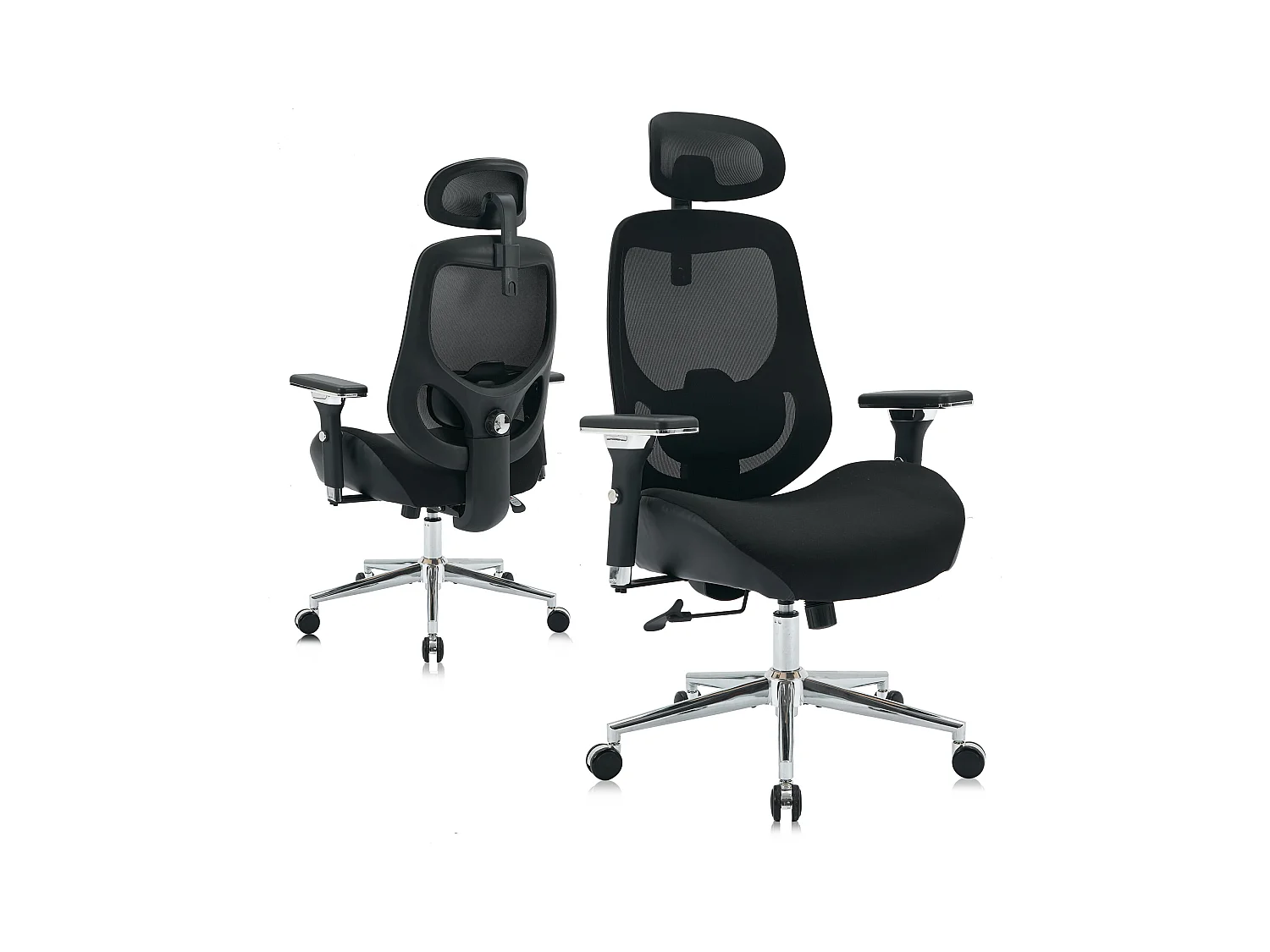 Chaise de bureau ergonomique avec accoudoirs 4D réglables,adaptée aux grandes tailles